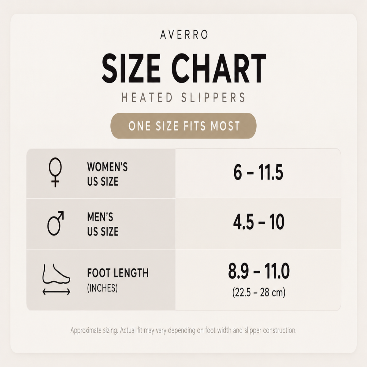 AVERRO Heated Slippers - ONE SIZE